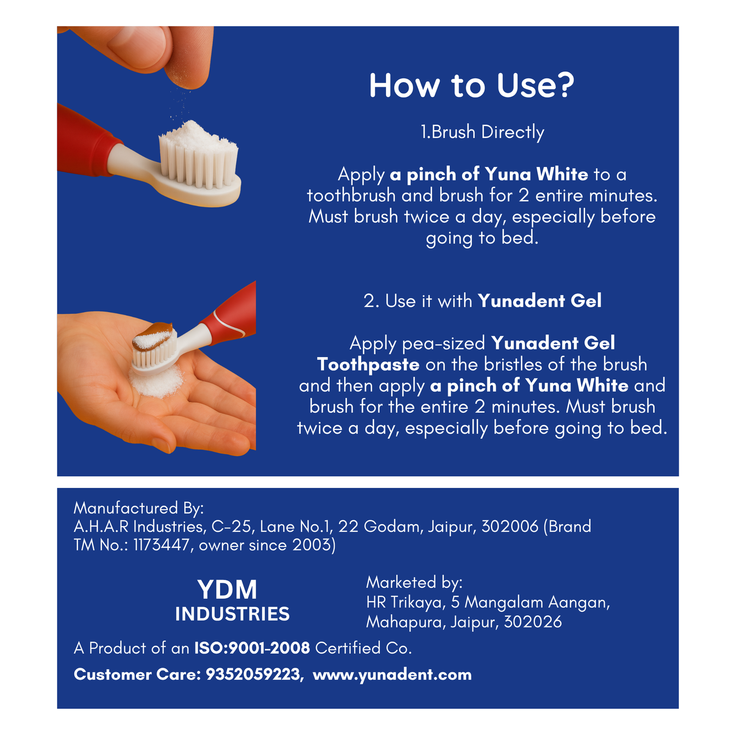 Yunadent Complete Care with Whitening Combo (Dental Gel + Whitening Powder)