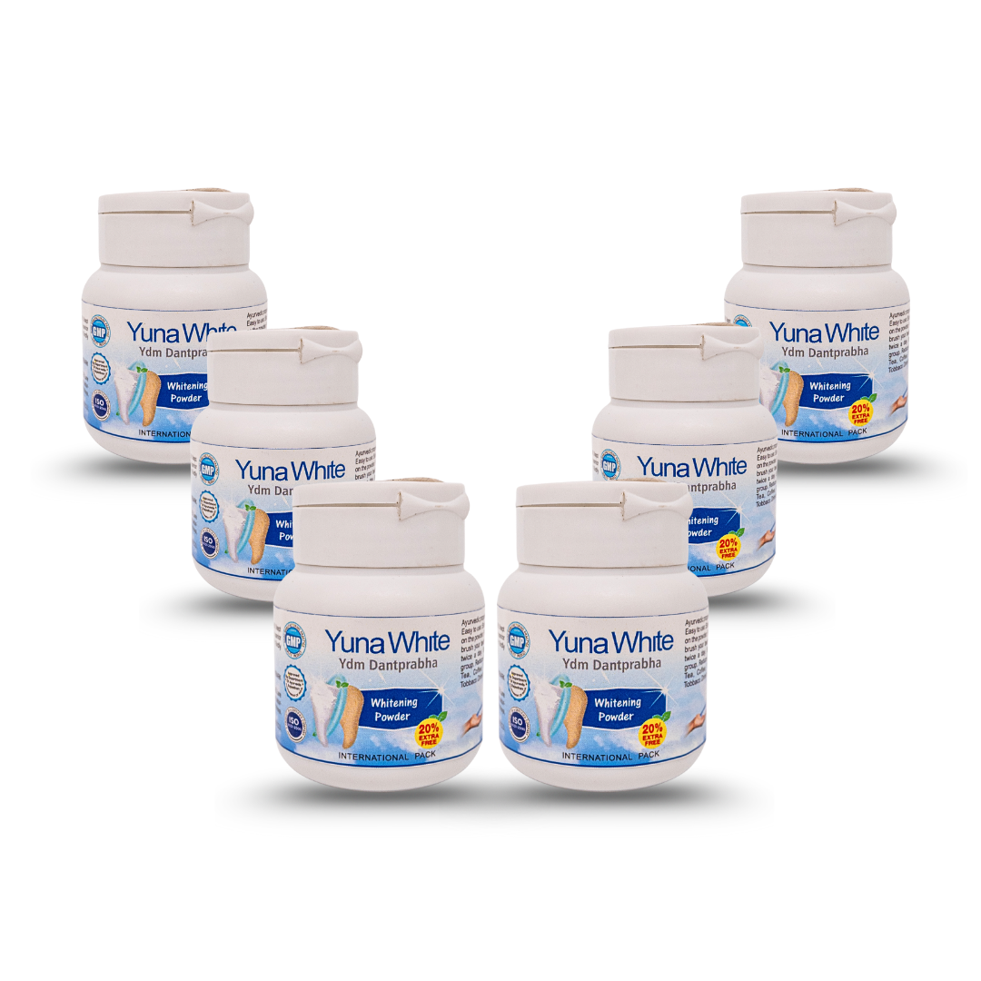 YUNA WHITE Natural Ayurvedic Tooth Whitening Powder