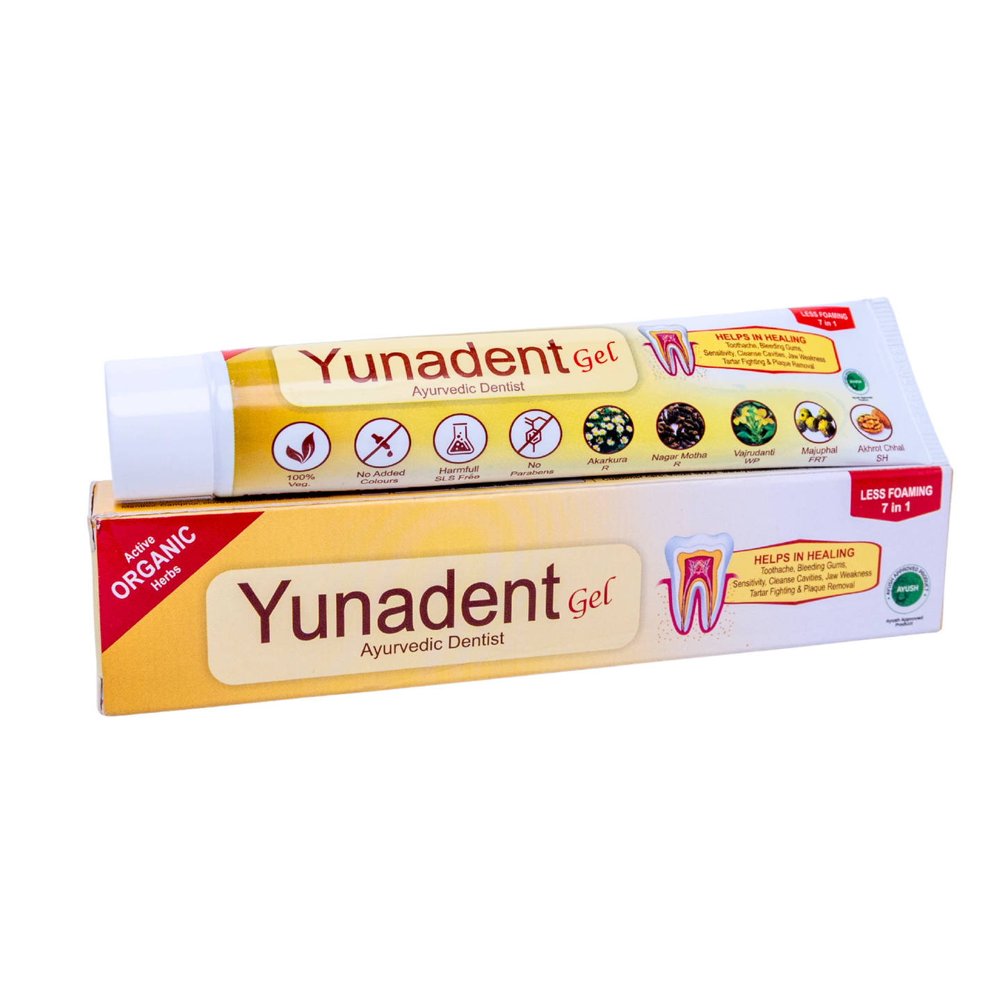 Yunadent Complete Care with Whitening Combo (Dental Gel + Whitening Powder)