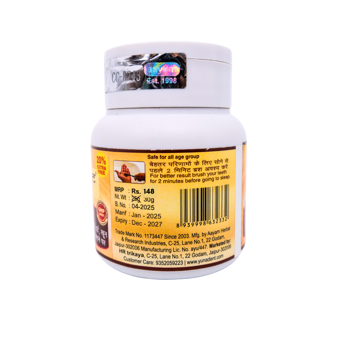 Yunadent Dental Medicine Ayurvedic Tooth Powder