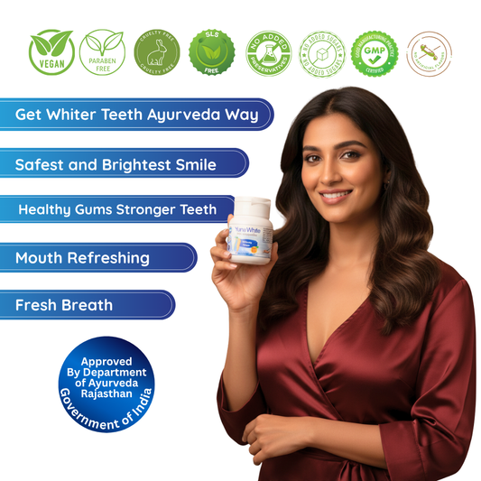 YUNA WHITE Natural Ayurvedic Tooth Whitening Powder