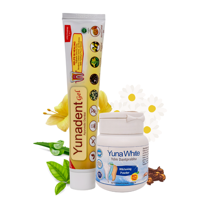 Yunadent Complete Care with Whitening Combo (Dental Gel + Whitening Powder)