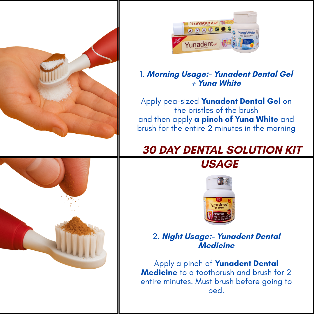 Yunadent Ayurvedic 30 Days Complete Dental Solution Kit