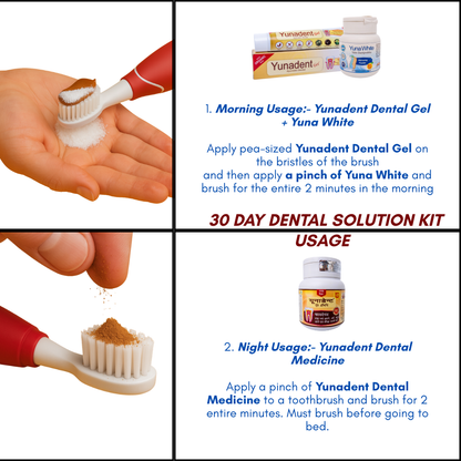Yunadent Ayurvedic 30 Days Complete Dental Solution Kit